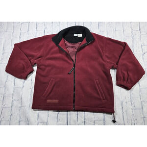 Princess Cruises MENS SIZE M Alaska Embroidered Wolf Fleece Full Zip Jacket Red